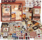 Scrapbooking Kit Warm Mail Series Cocoa Brownie 155 PCS - Funto